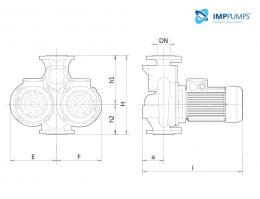 Центробежный насос IMP Pumps ECLD 65-330/2/5.5A/L-D-2xTT Центробежный насос IMP Pumps ECLD 65-330/2/5.5A/L-D-2xTT