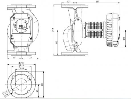 Циркуляционный насос IMP Pumps NMT MAX II S 80/80 F360 PN6