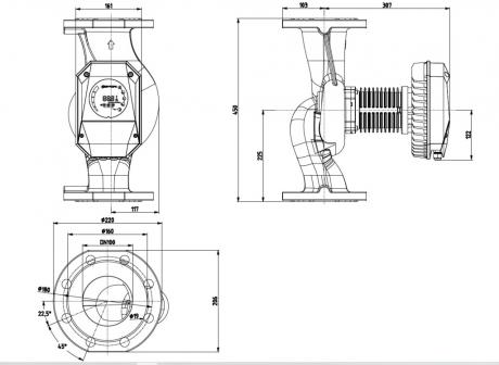 Циркуляционный насос IMP Pumps NMT MAX II C 100/40 F450 PN10