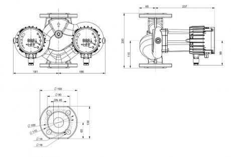 Циркуляционный насос IMP Pumps NMTD MAX II 40/40 F220