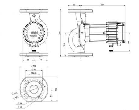 Циркуляционный насос IMP Pumps NMT MAX II C 40/40 F250
