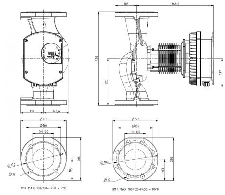 Циркуляционный насос IMP Pumps NMT MAX II  100/80 F450 PN10