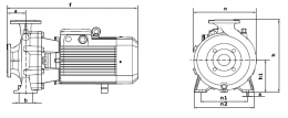 Моноблочный насос Wellmix NBW L 65-50-250-22/2-380-G