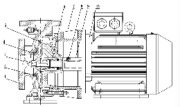 Моноблочный насос Wellmix NBW H 65-50-320-55/2-380-G-BQQE