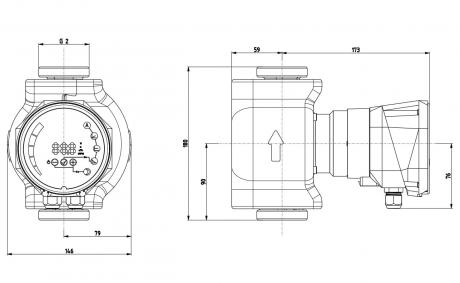 Циркуляционный насос IMP Pumps NMT SAN SMART II S 32/80-180