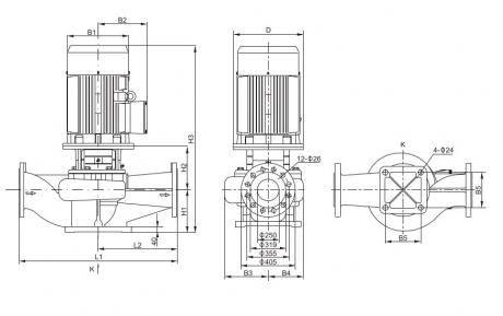 Циркуляционный вертикальный насос CNP TD250-50/4